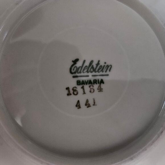 Edelstein Bavaria Germany Pink Floral Gold Trim 4.75" Bread Plates – Set of 2 - Picture 4 of 4